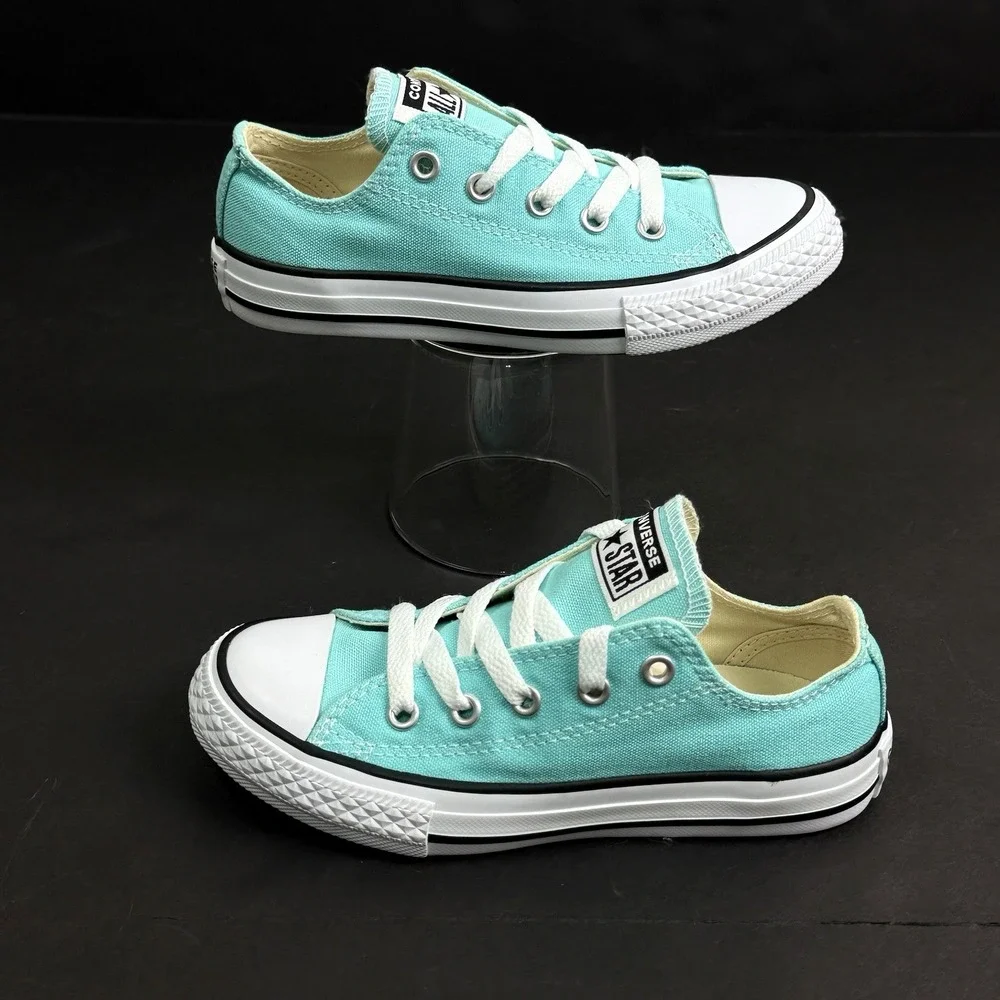 Converse All Star Ox Sneaker Shoe Kid US 12 Aqua Blue Low Top Canvas Lace Up